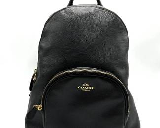 Coach Black Pebbled Leather Backpack