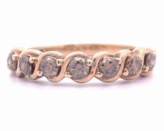 0.35 Carat Diamond Ribbon Ring in Yellow Gold