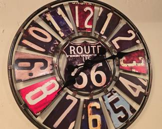 Someone took this clock off the wall to look at it, then couldn't get it back on the wall.  I'm not saying who, but if you ask me at the sale, I will probably tell you. (wink)