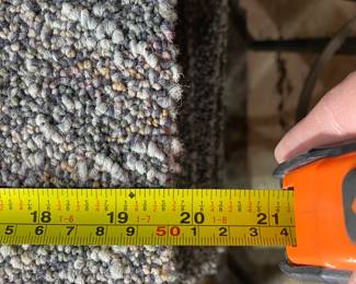 over a hindered squares of carpet that measure 19in on each side. Carpet a large area with these