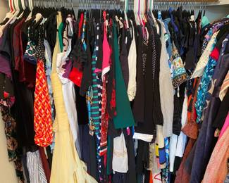 On of three closet that will be completely full of jackets, tops, dresses and more