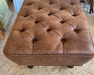 Leather ottoman
