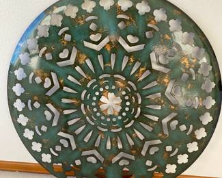 shine green metal wall decoration