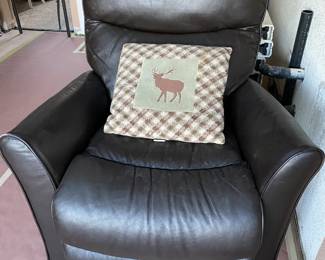 There are two of these reclining chairs. They recline enough to almost lay flat.  Good Condition