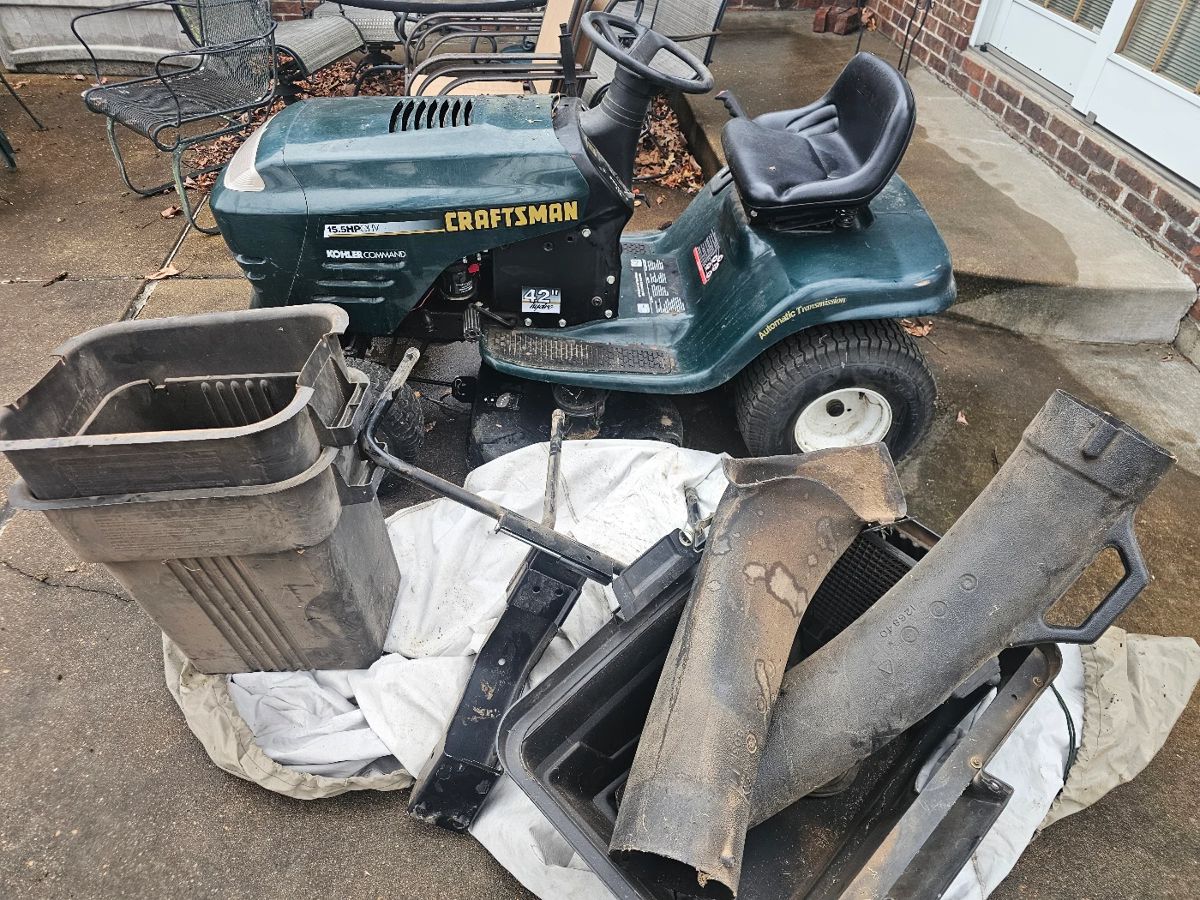 Riding Lawn Mower with Accessories