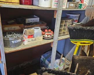 Large assortment of Hand Tools, Nails and Screws