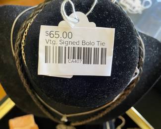 Vtg. Signed Bolo Tie

