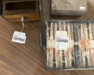 Stone Backgammon Board, Antique Safe Box
