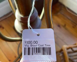 Vtg. Brass Coat Tree