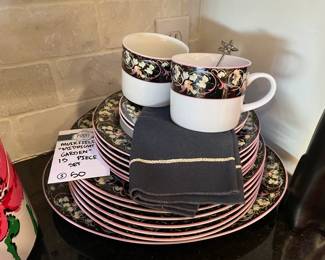 Muirfield Midnight Garden China Set
