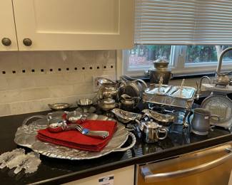 Silver Plated Kitchen Ware, Pewter Kitchen Ware
