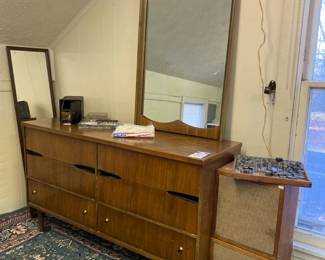 6 Drawer Dresser Bassett Furniture with Mirror, Letterpress Printmaking Set, Floor Mirror