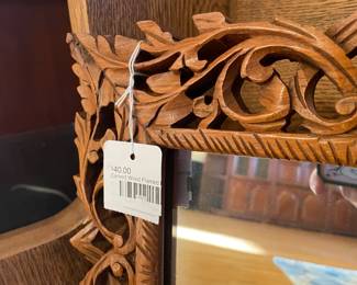 Carved Wood Framed Mirror