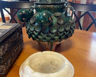 Marble Ashtray, Mexican Ponchera Bowl