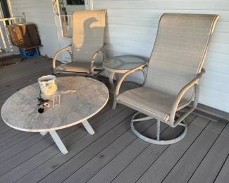 Swivel Patio Chairs, Patio Table