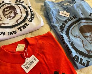 Muhammad Ali Red Shirt, Muhammad Ali Blue Shirt
