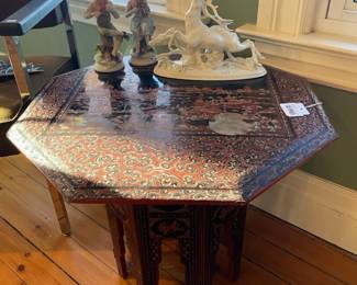 Asian Red Lacquer Table