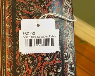 Asian Red Lacquer Table