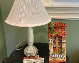 side table, table lamp