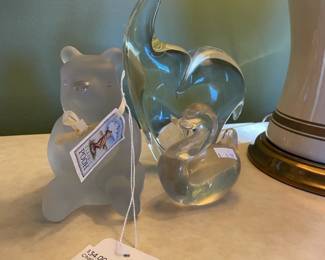 Charpente Glass Classic Pooh,  Murano Glass Elephant
