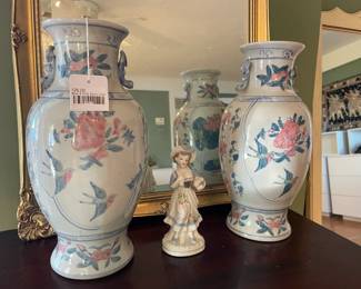 Blue & Pink Asian Vase