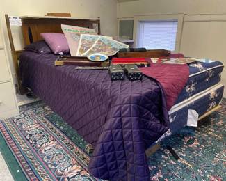 Bassett Furniture Twin Bed Frame, Twin Size Seta Mattress with Boxspring