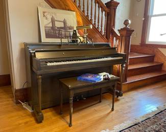 Piano and Bench, Grateful Dead Scrapbook, London Bridge Photograph, Seth Thomas Metronome