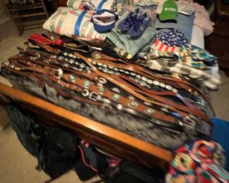 Amazing collection of high end belts… Nothing elevates an ordinary outfit like a statement belt!