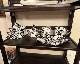 Amazing Marisa Motto glazed modernist art pottery tea & espresso set!