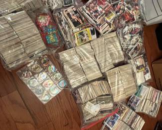 We’ve got tons of spurts cards… selling gotten by the gallon zip-lock. We did not look at them much, just bagged them up.