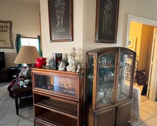 Triple barrister lawyers bookcase… with glass on the top 2!