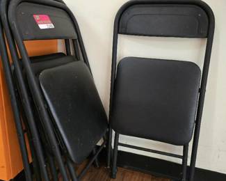 (4) Black Folding Chairs