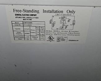 GE Model FCM7DUDWW Deep Freezer