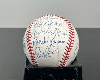 [METS SIGNED BASEBALL] Randy Ramirez, Ken MacKenzie, Tim Teufel, Et al. | [SIGNED BASEBALL] With 14 signatures