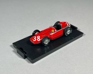 BRUMM CAST METAL MODEL 1954 FERRARI | #38 red Ferrari in a display case 1:43 scale model - h. 2.5 x w. 2.5 x l. 5 in (case)