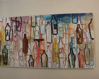 100 Bottles by Kent Youngstrom  Original Painting 