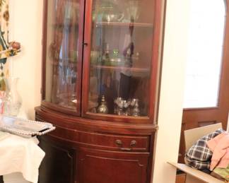 Mahogany Corner China Cabinet 