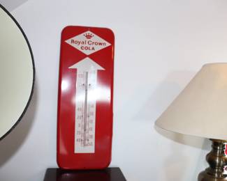 Vintage Royal Crown Cola Advertising Metal Thermometer