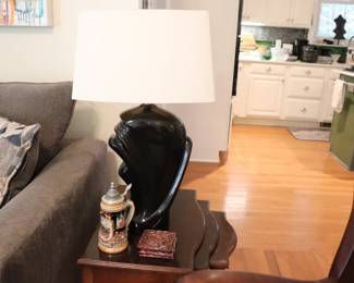 Post Modern 1980s Vintage Ceramic Wave Lamp