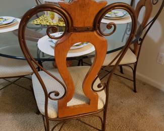 Glass top dining table w 4 chairs