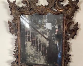 Large 18th Century Carved Wood Venetian Mirrow