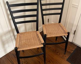 Pair of Gio Ponti Style Side Chairs