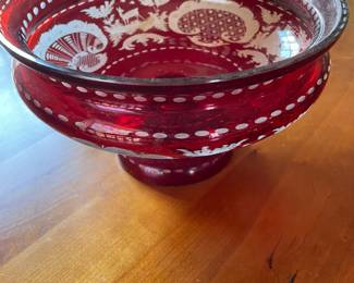 Bohemian Cut Glass Bowl