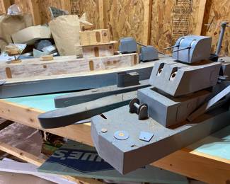 Wooden ship models.