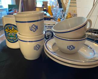 Vintage US Navy Mess china - warrant officer.