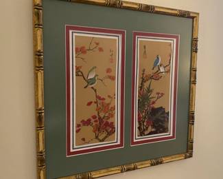 Double-paneled Asian prints.