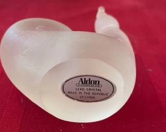Lead crystal snail by Aldon.