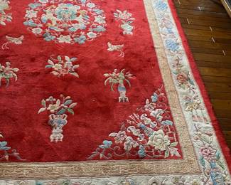 Chinese Aubusson Oriental Rug - full pile - hand made - 100% wool.