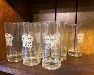 Vintage Military Officers Club Glasses.