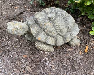 Concrete tortoise.
